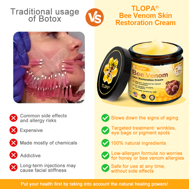 🔥 FLASH SALE! Extra 50% OFF 🔥 | Limited-Time Discount! TLOPA® Bee Venom Skin Restoration Cream🌞