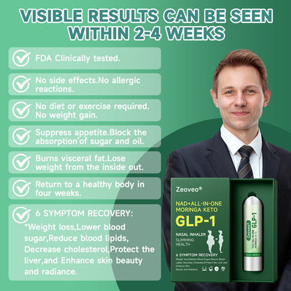 [Official Store] ZVOEVO® NAD+ ALL-IN-ONE MORINGA KETO GLP-1 Nasal Inhaler | ⏳ Fast Fat Burn & Metabolic Balance 😊