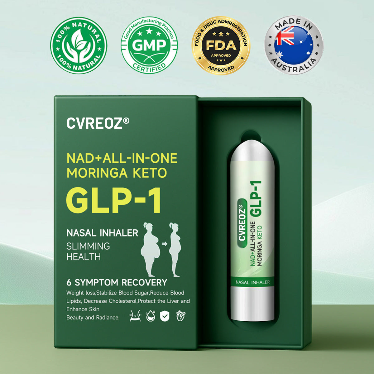 [Official Store] 𝑪𝒗𝒓𝒆𝒐𝒛® 𝑵𝑨𝑫+ 𝑨𝑳𝑳-𝑰𝑵-𝑶𝑵𝑬 𝑴𝑶𝑹𝑰𝑵𝑮𝑨 𝑲𝑬𝑻𝑶 𝑮𝑳𝑷-1 𝑵𝒂𝒔𝒂𝒍 𝑰𝒏𝒉𝒂𝒍𝒆𝒓| ⏳ Fast Fat Burn & Metabolic Balance